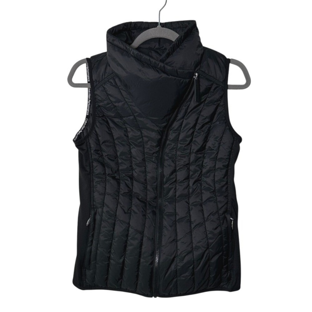 Calvin Klein Women's Performance‎ Down Asymmetrical Collared Puffer Vest Small